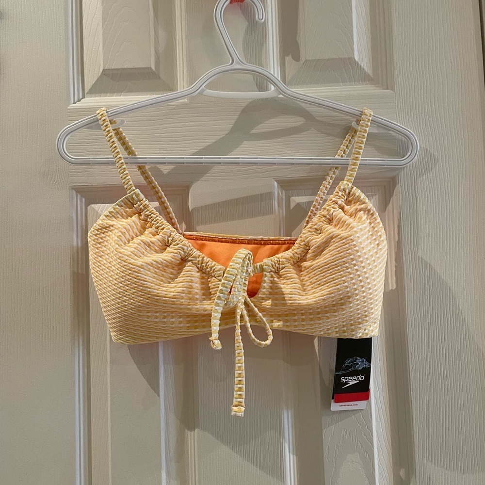 Yellow Speedo bikini top